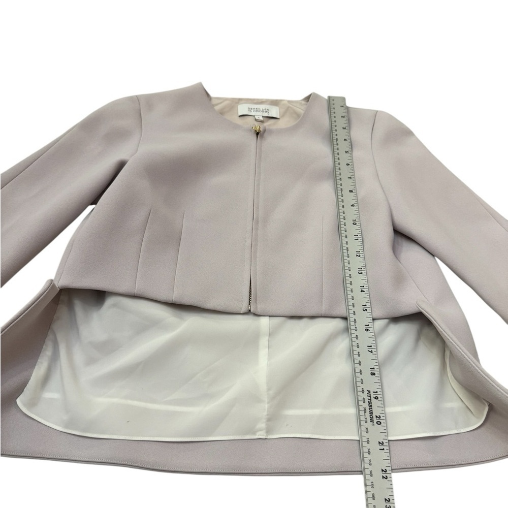 Derek Lam 10 Crosby Lilac High Low Zip Jacket Size 6 - Picture 12 of 16